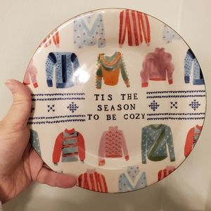 Mr. Boddington’s Studio “Tis the Season to be Cozy” plate by Anthropologie